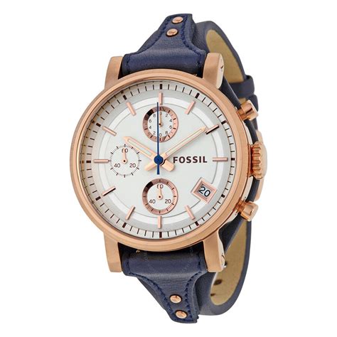 fossil women's es3838 original boyfriend chronograph leather watch|fossil watches for women.